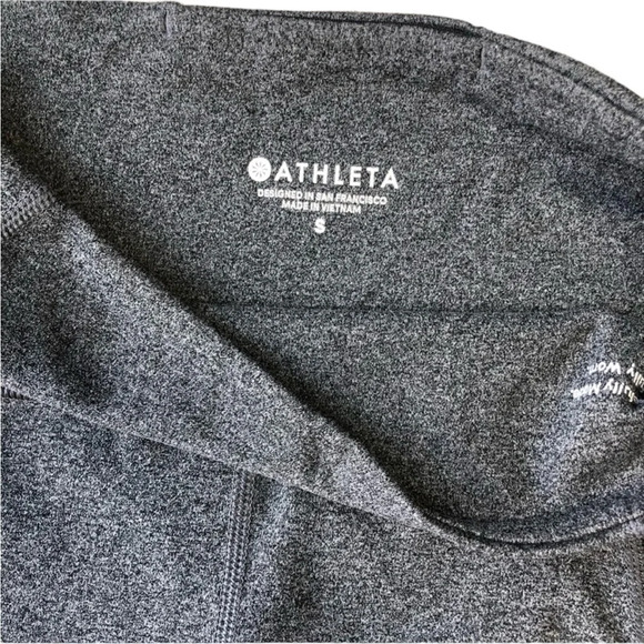 Athleta Cropped Leggings Side Pockets Gray Small - Picture 7 of 10